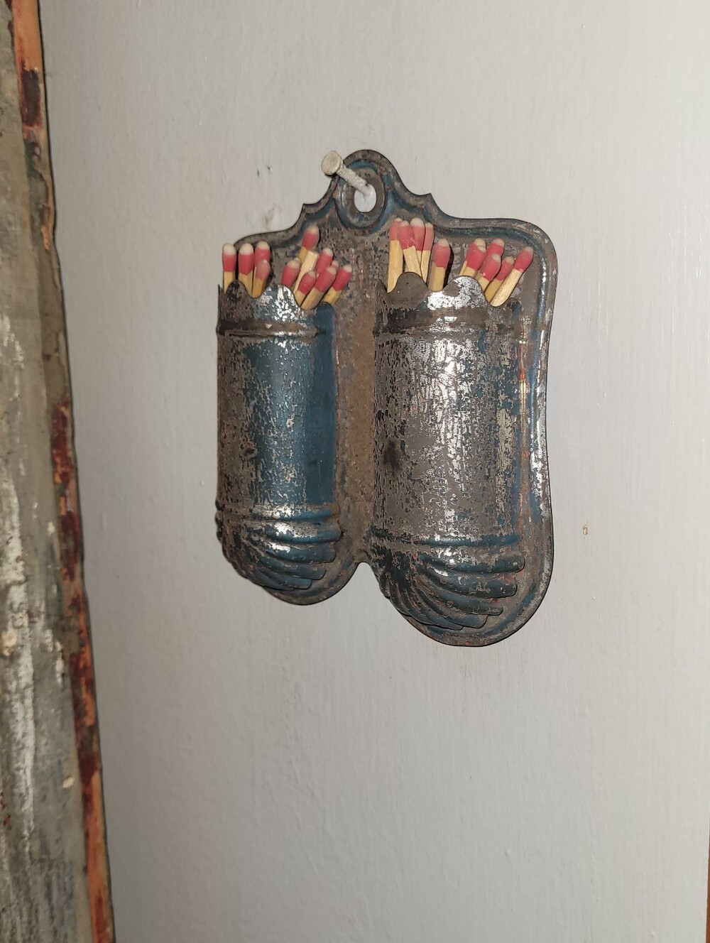 Vintage Tin Match Holder